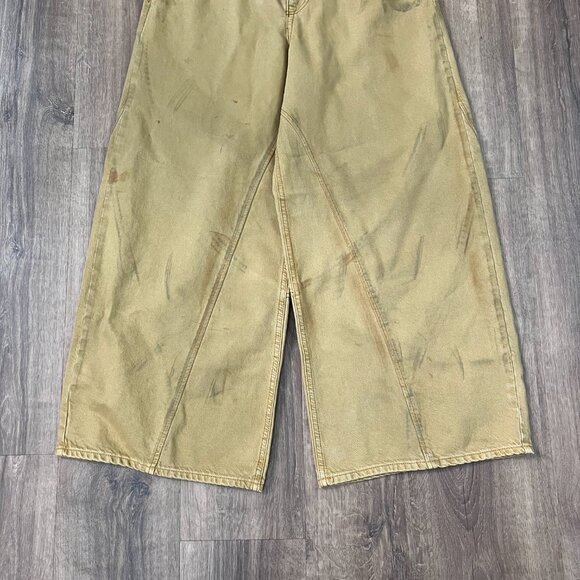 NEW Free People We The Free Chill Vibes Dropped Wide Leg Mustard Scout Jeans 28 - Picture 14 of 15